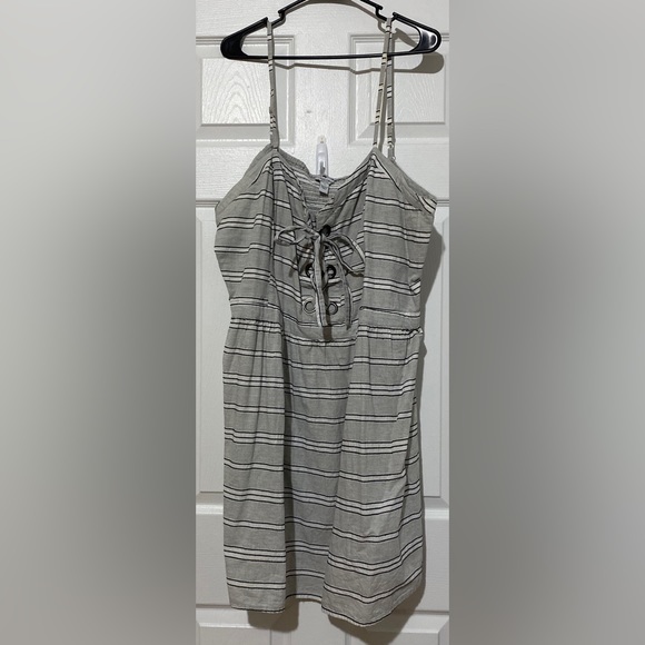 Arizona Jeans Co White Black Striped Spaghetti Straps Dress Plus Size 3X - Picture 1 of 3